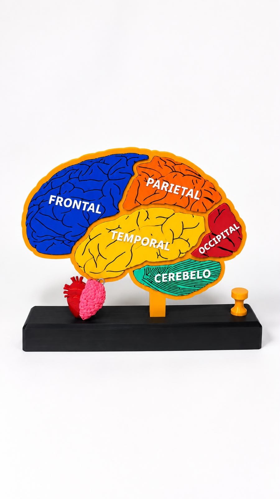 Cérebro didático — Arquivo digital 3MF para impressão 3D