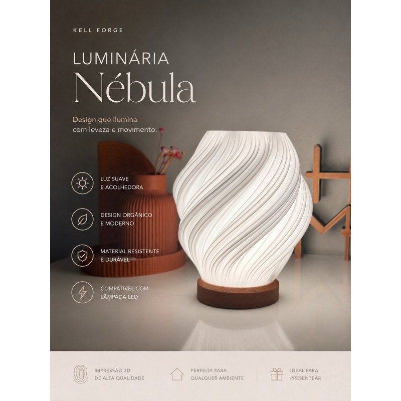 Luminária Nébula 3D