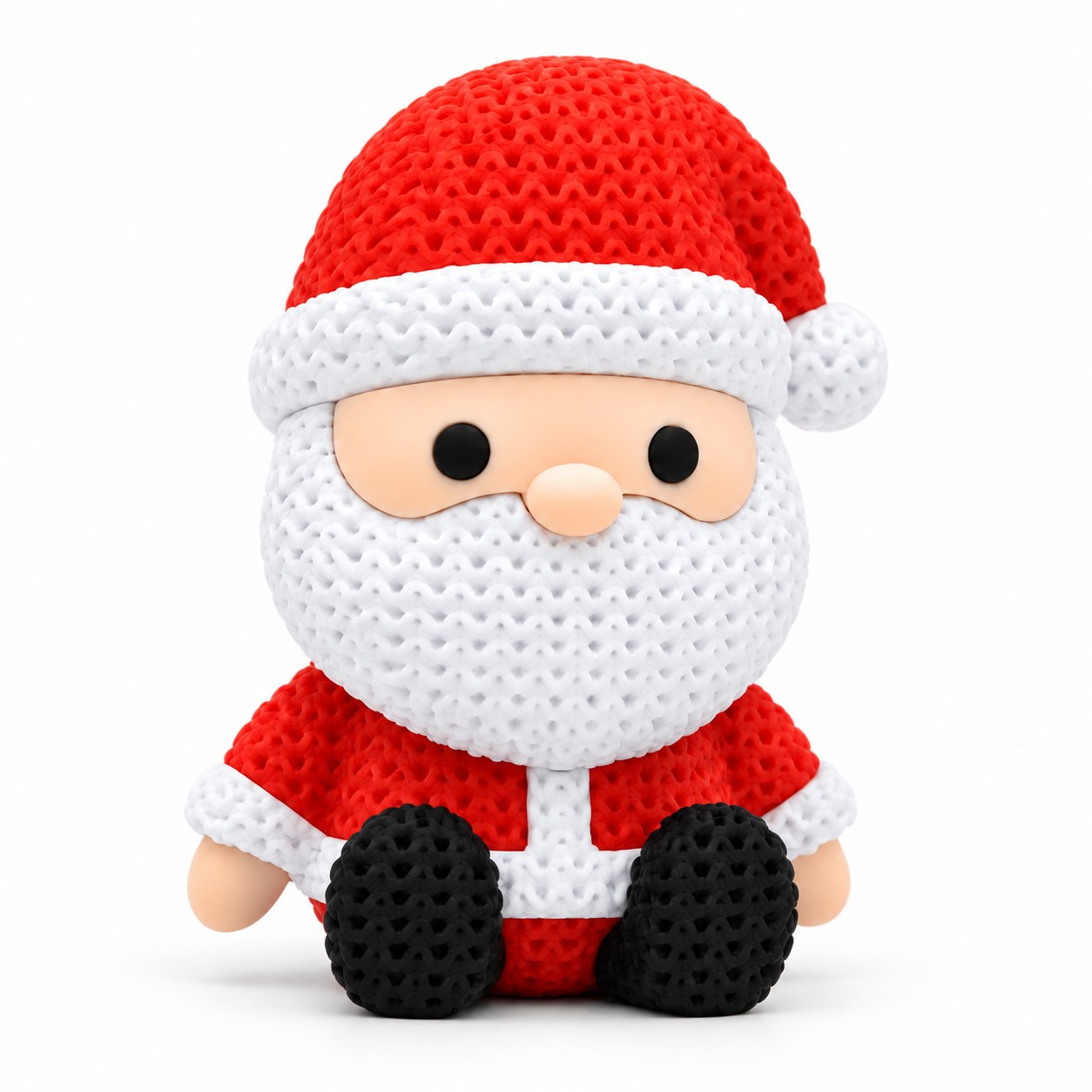 Papai Noel com textura de crochê — unidade