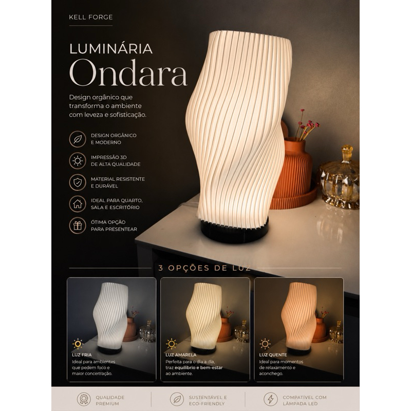 Luminária Ondara 3D