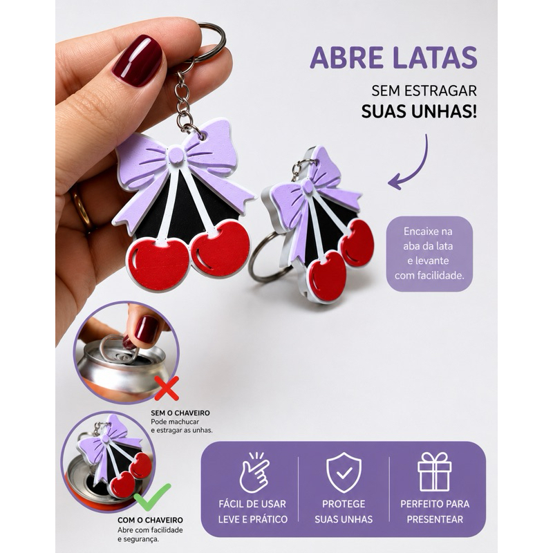 Chaveiro abridor de latas
